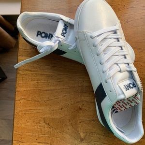 NWT Men’s White Pony Tennis Shoes Sneakers 8.5